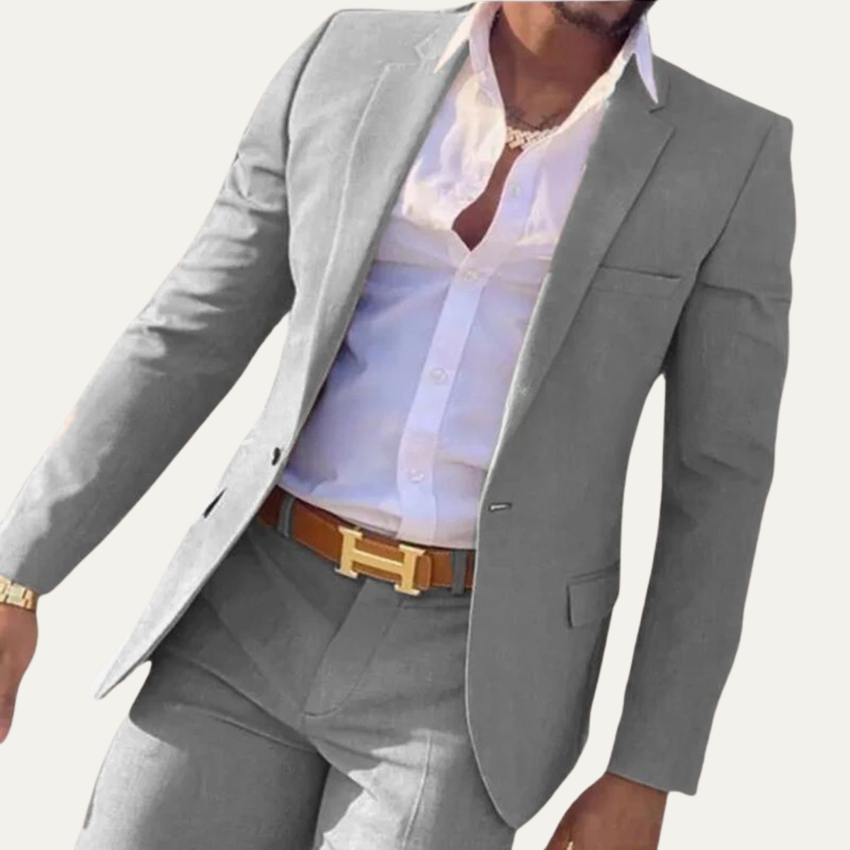 The Brescia Men’s Two Piece Suit – Slim Fit Blazer and Pants Formal Set