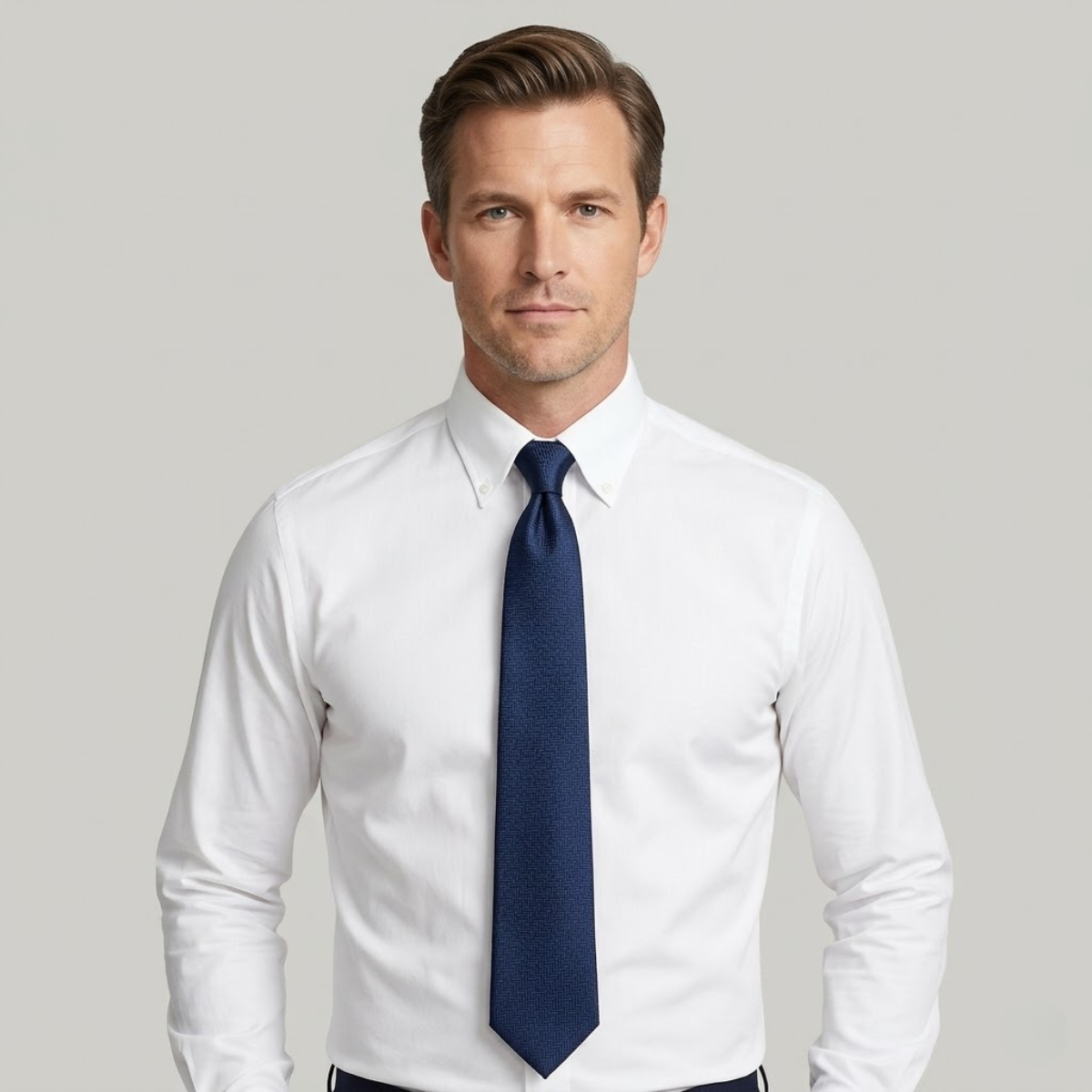 The Monterosso Men’s Luxury Silk Neck Tie - Navy Blue
