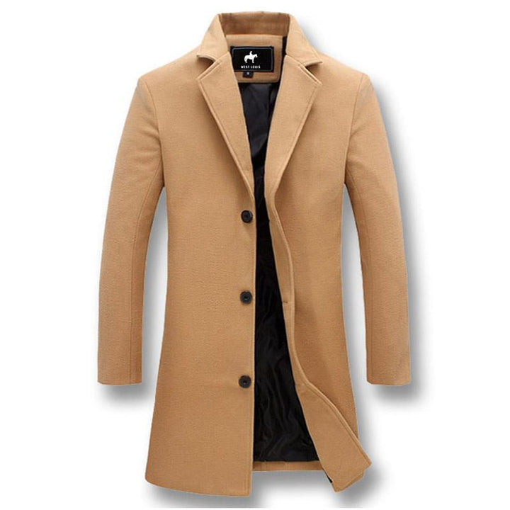 Men's Classic Long Windproof Coat