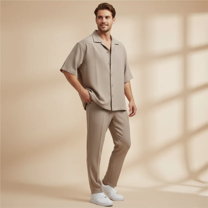 The Cuneo Men's Relaxed Shirt and Pants Set