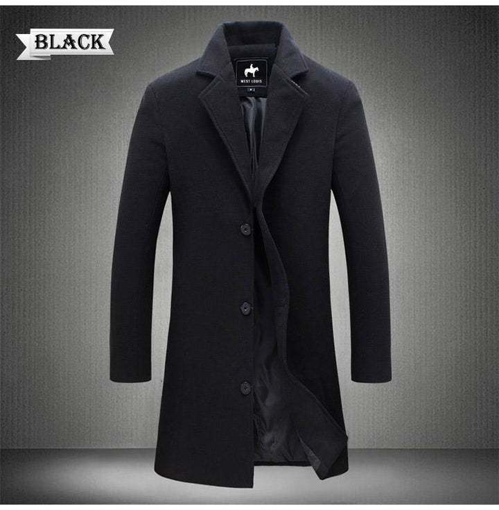Men's Classic Long Windproof Coat