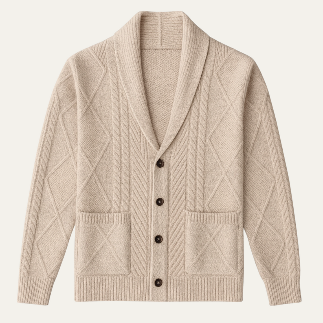 The Edinburgh Men’s Luxury Wool Button Cardigan