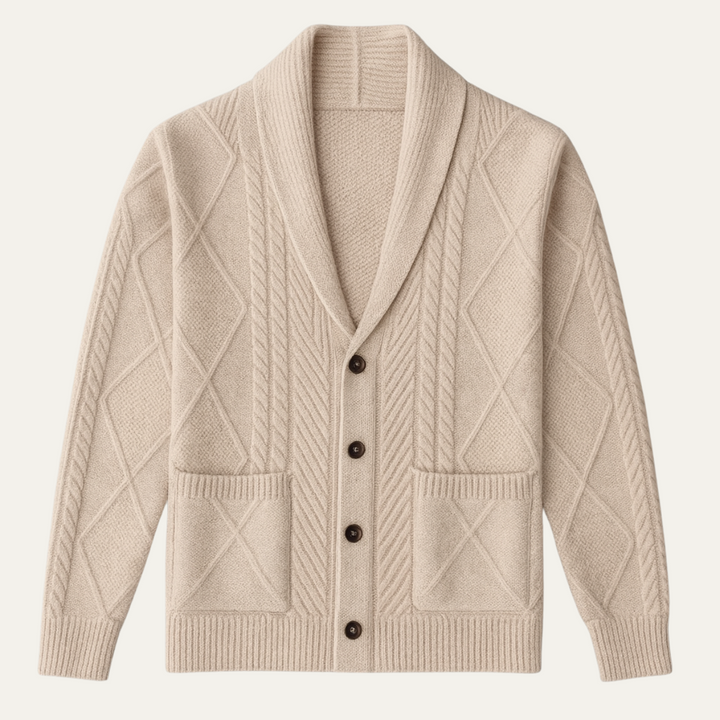 The Edinburgh Men’s Luxury Wool Button Cardigan