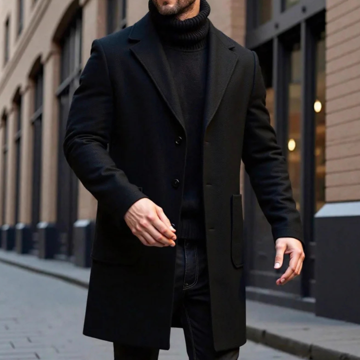 The Richmond Men’s Classic Winter Slim Fit Overcoat