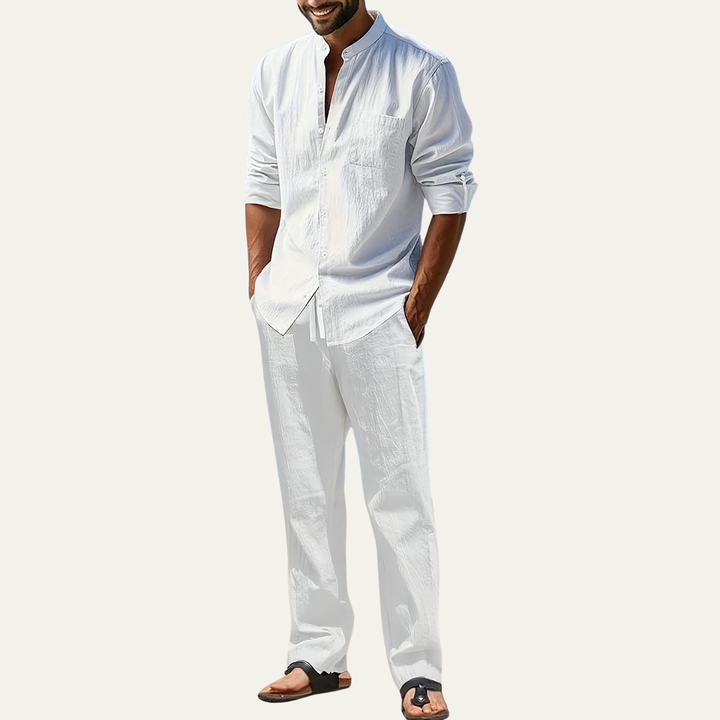 The Asolo Men’s Casual Shirt and Pants Outfit – Summer Linen Set