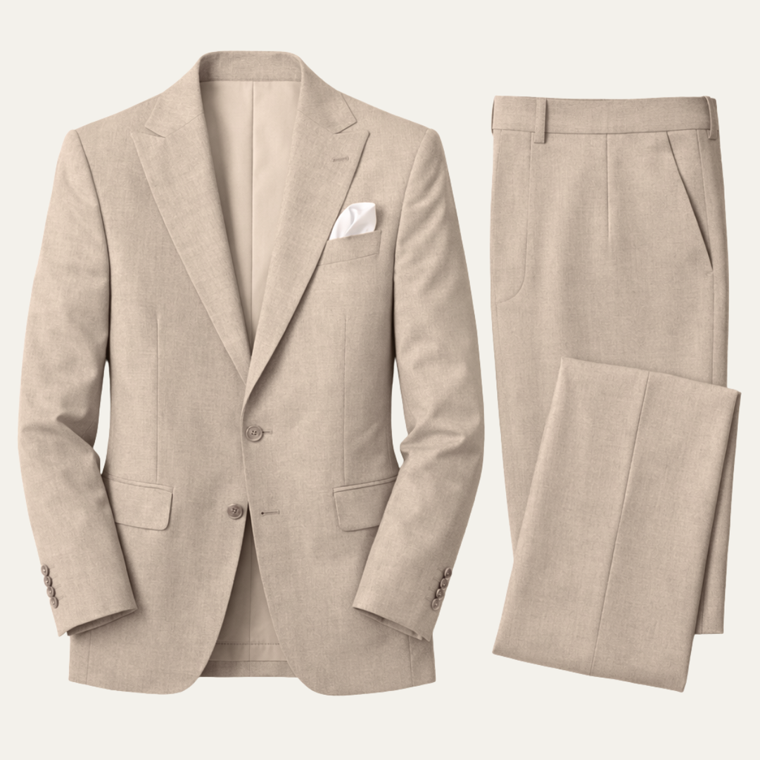 The Basel Men’s Luxury Linen Suit Set – Blazer & Pants