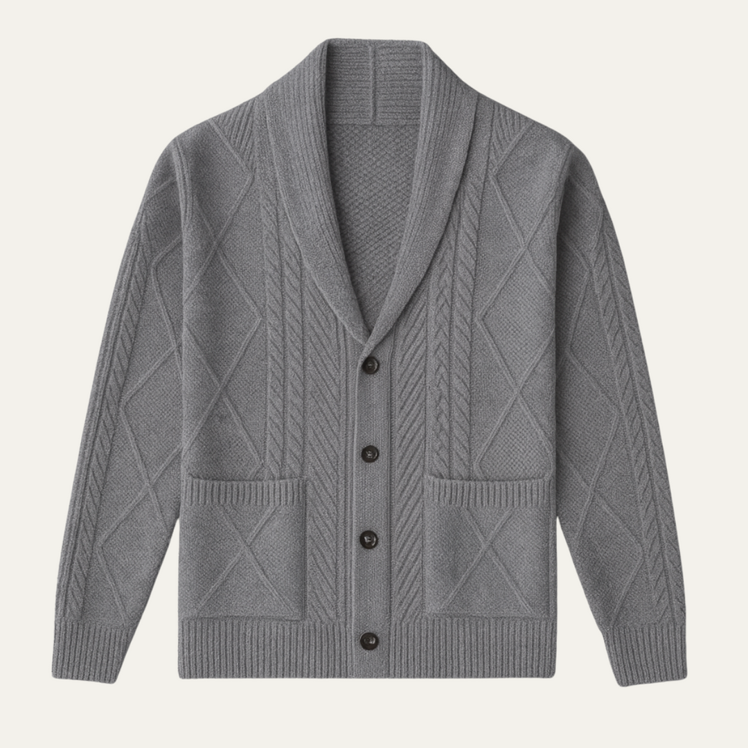 The Edinburgh Men’s Luxury Wool Button Cardigan