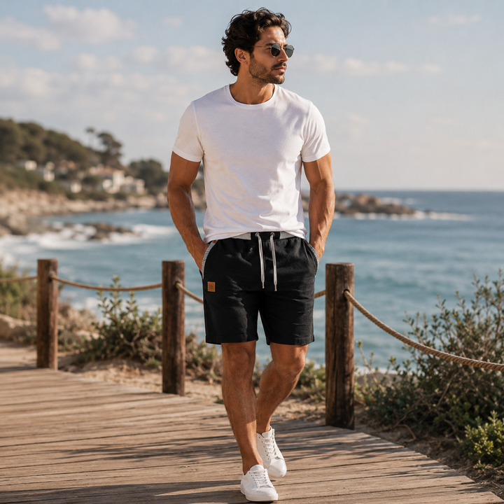 The Sacramento Men's Drawstring Linen Summer Shorts