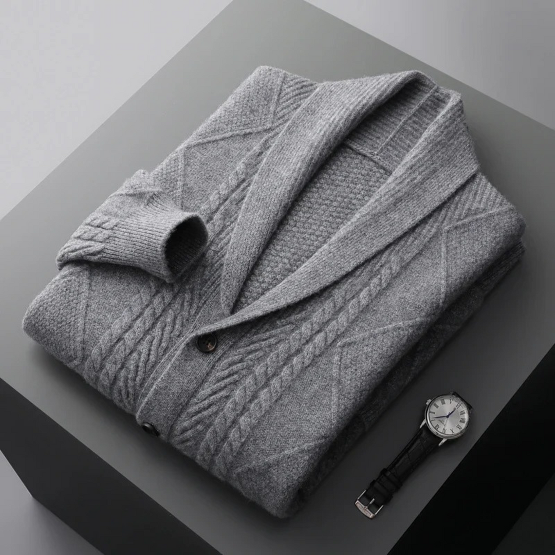 The Edinburgh Men’s Luxury Wool Button Cardigan