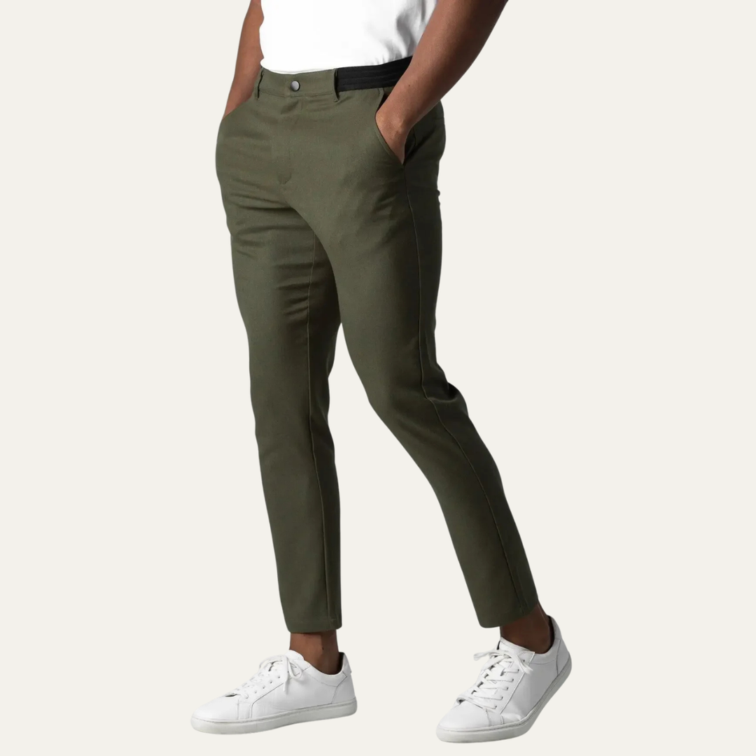 The La Maddalena Men’s Slim Fit Casual Stretch Chino Pants