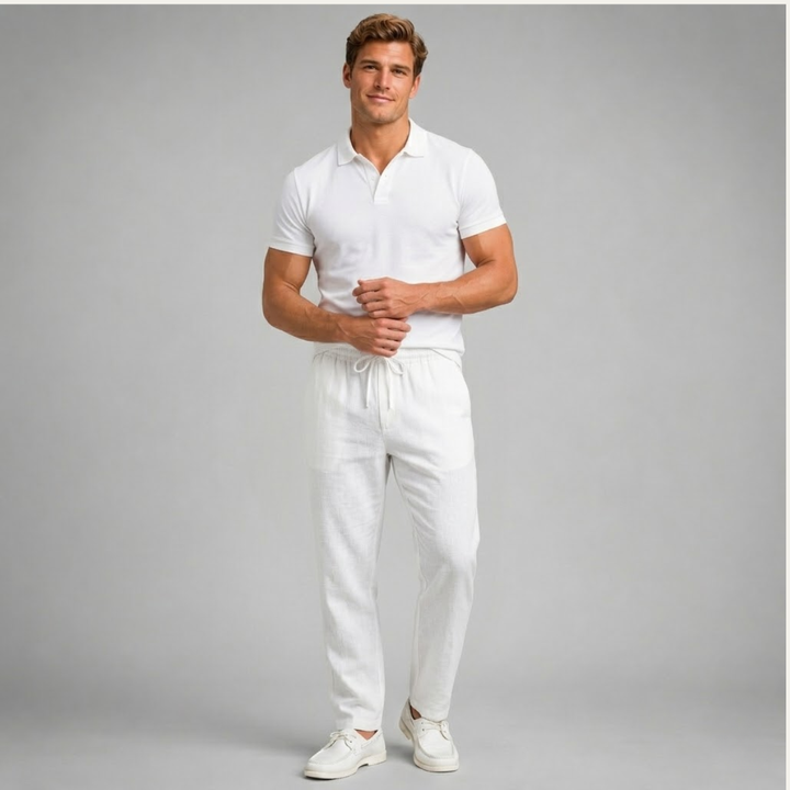 The Larkspur Men’s Cotton Hemp Breathable Straight Leg Pants
