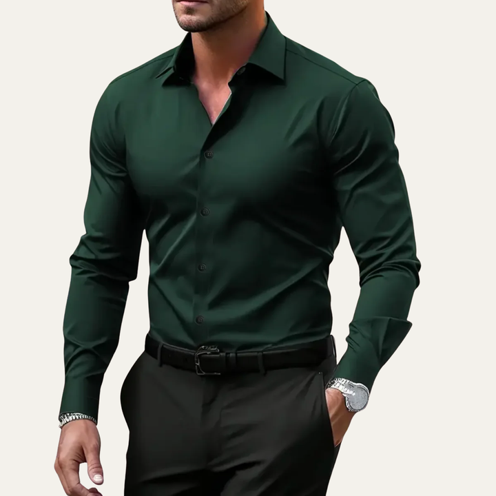 The Hawthorne Men’s Stretch Button Up Slim Fit Dress Shirt