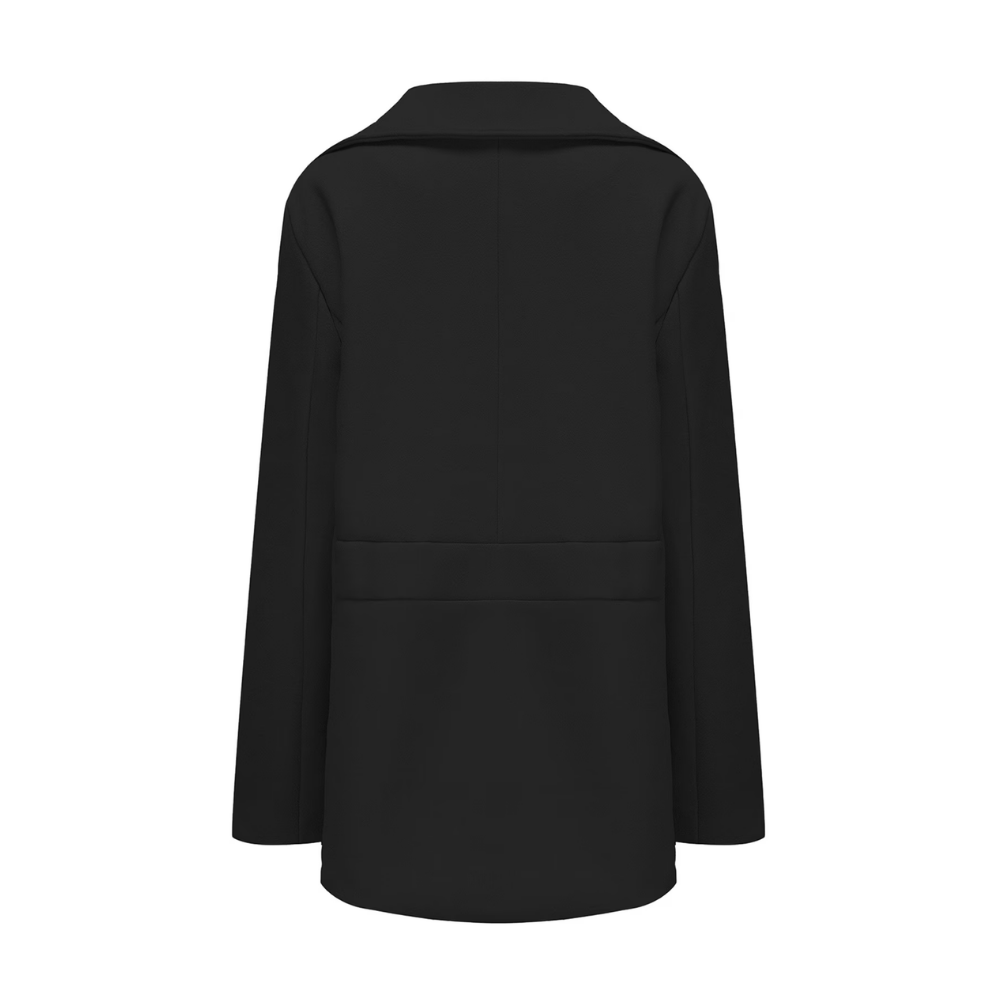 Men's Double Breasted Wool Peak Coat Navy