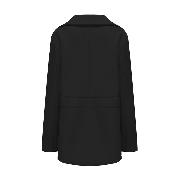 Men's Double Breasted Wool Peak Coat Navy