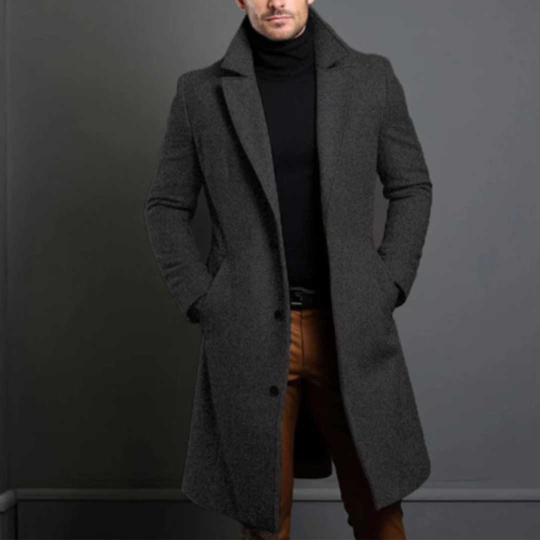 The Belmont Men’s Elegant Classic Wool Overcoat