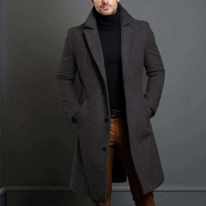 The Belmont Men’s Elegant Classic Wool Overcoat