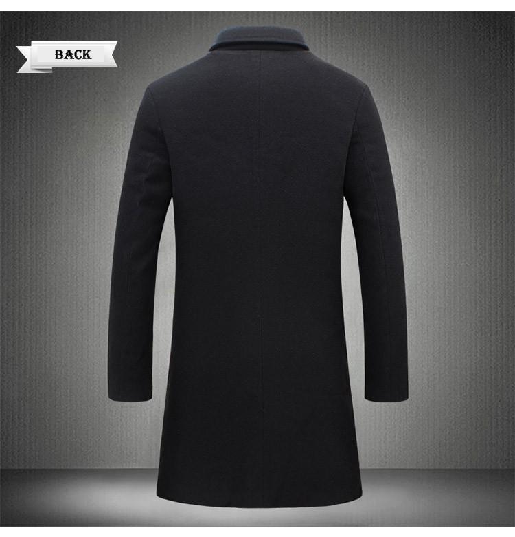 Men's Classic Long Windproof Coat