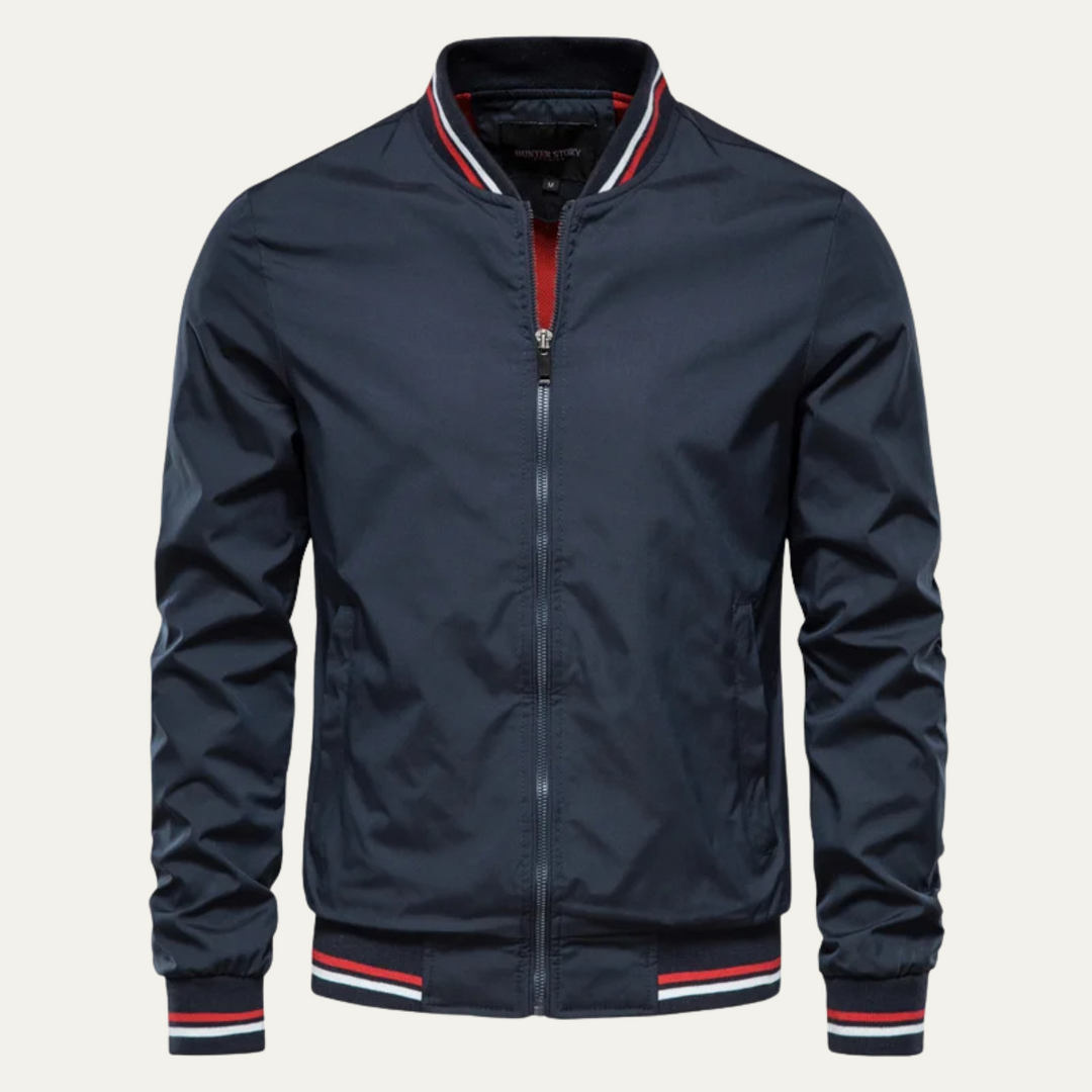 Men's Lightweight Bomber Jacket Sage Green Zip Up