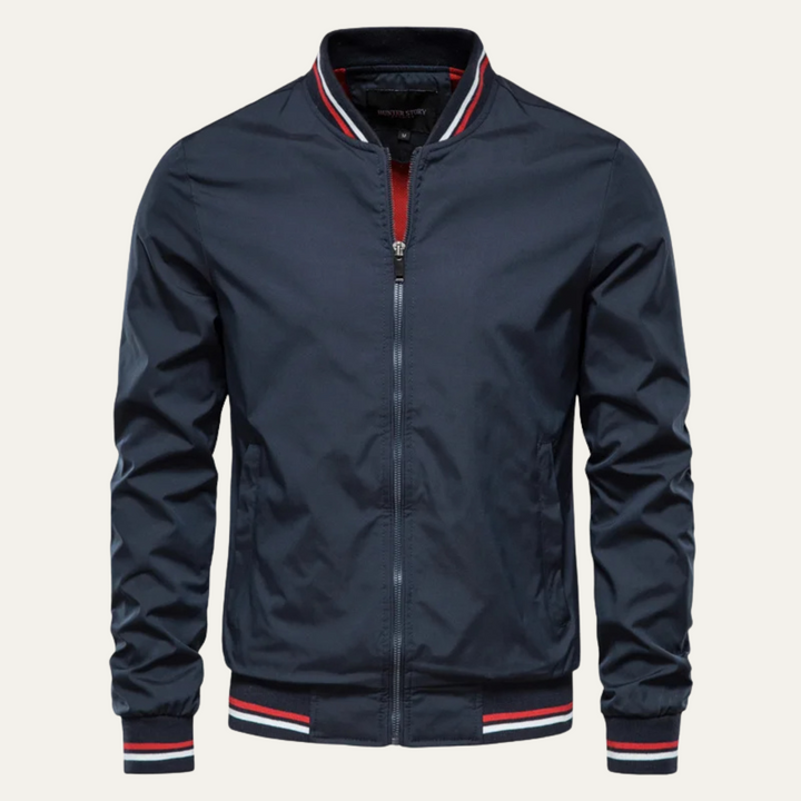 Men's Lightweight Bomber Jacket Sage Green Zip Up