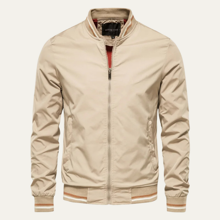 Men's Lightweight Bomber Jacket Sage Green Zip Up