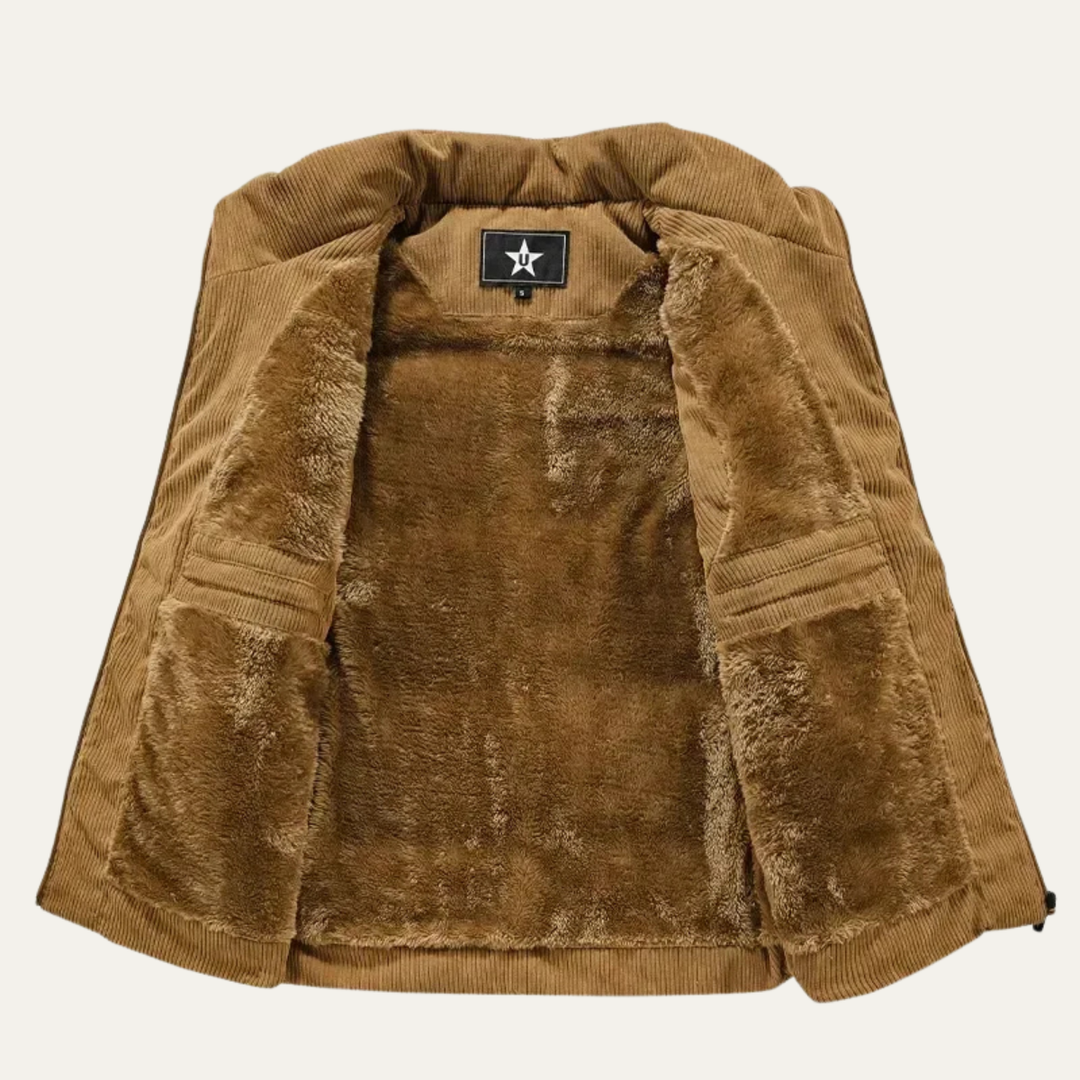 The Silverhill Men’s Corduroy Warm Padded Puffer Vest