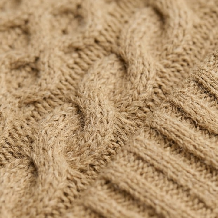 The Brighton Men’s Chunky Button Neck Knit Cable Sweater