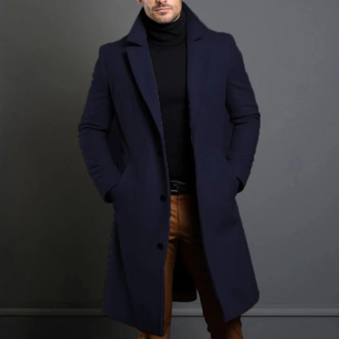 The Belmont Men’s Elegant Classic Wool Overcoat