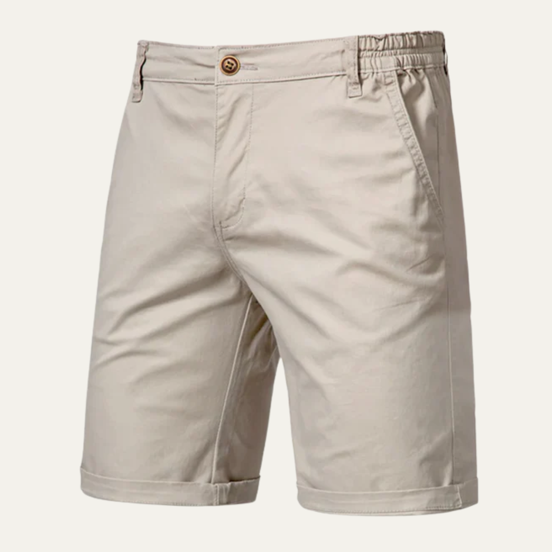 The Roseland Men’s Premium Cotton Flat Front Summer Shorts