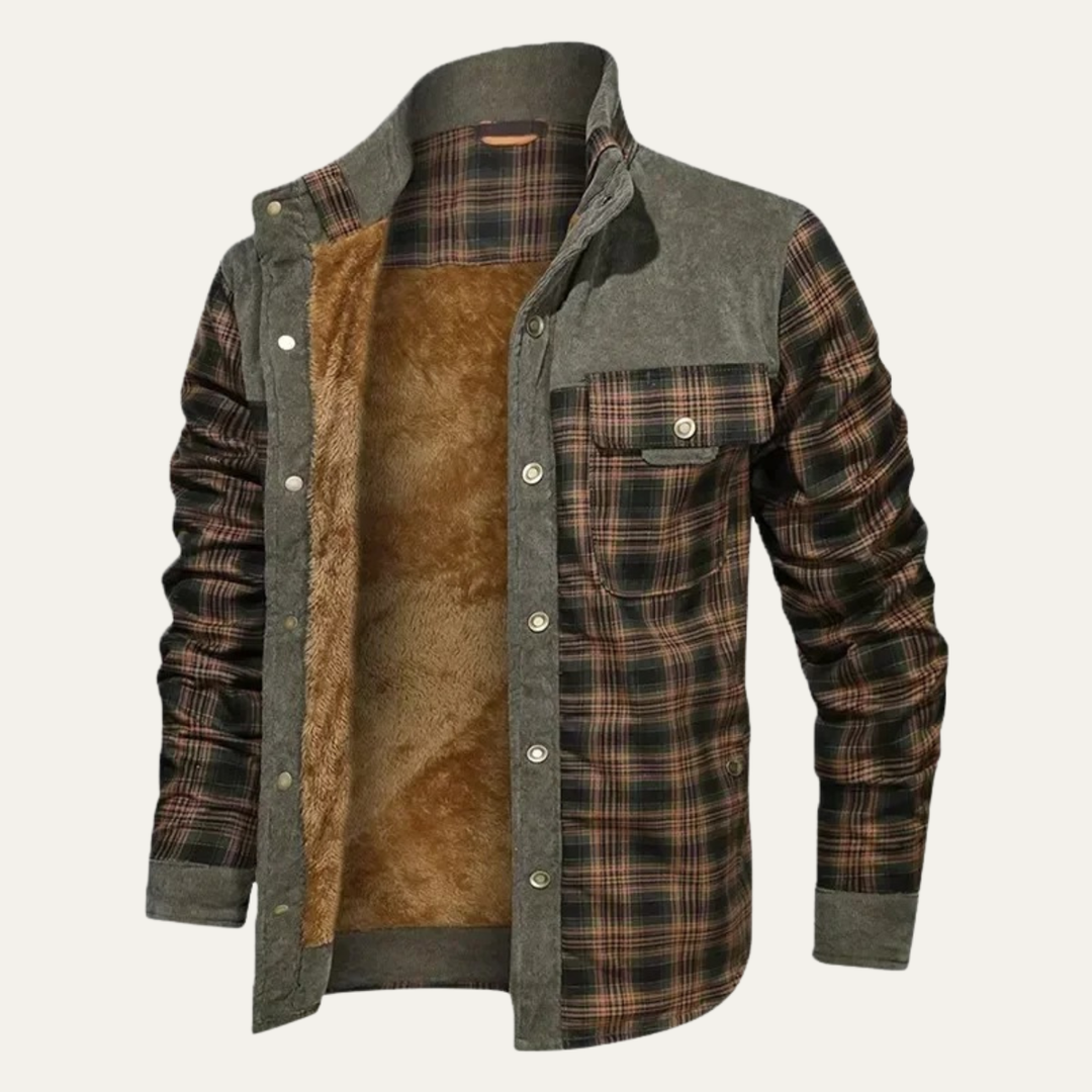 The Gallipoli Men’s Warm Winter Plaid Check Jacket