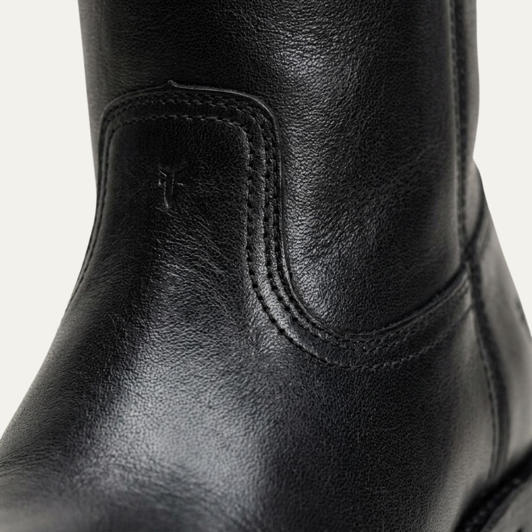 Women’s Knee High Leather Boots – Classic Low Heel Riding Boots