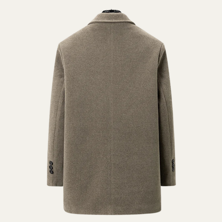 The Brighton Men's Warm Fur Lined Coat with Scarf