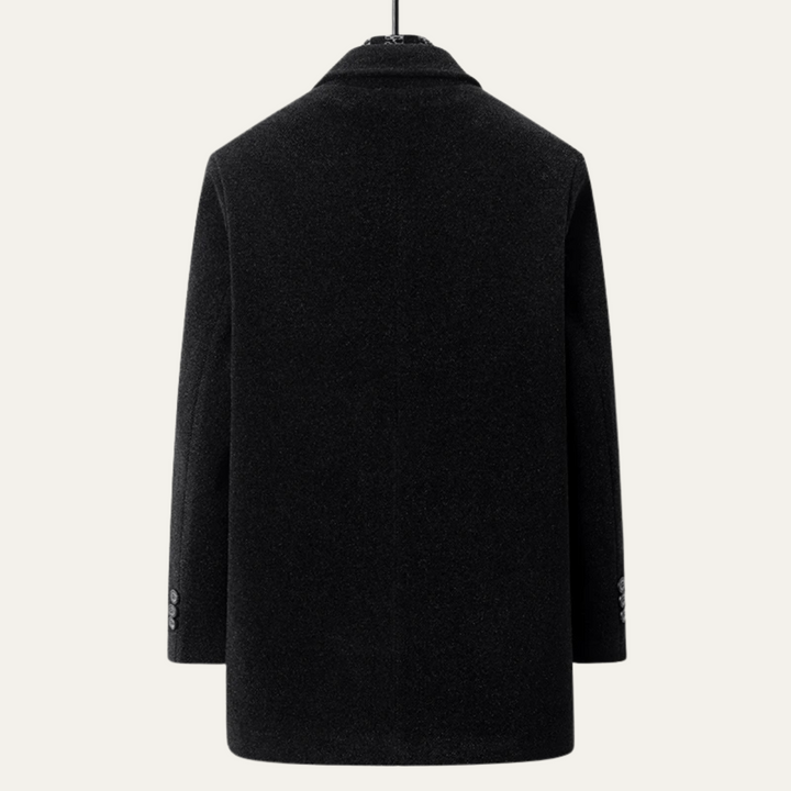 The Brighton Men's Warm Fur Lined Coat with Scarf