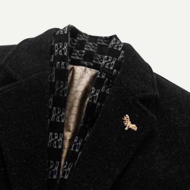 The Brighton Men's Warm Fur Lined Coat with Scarf