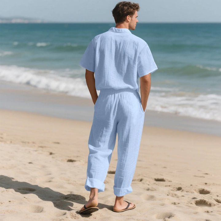 The Silvercrest Men's Lightweight Casual Two Piece – Set Shirt & Pants