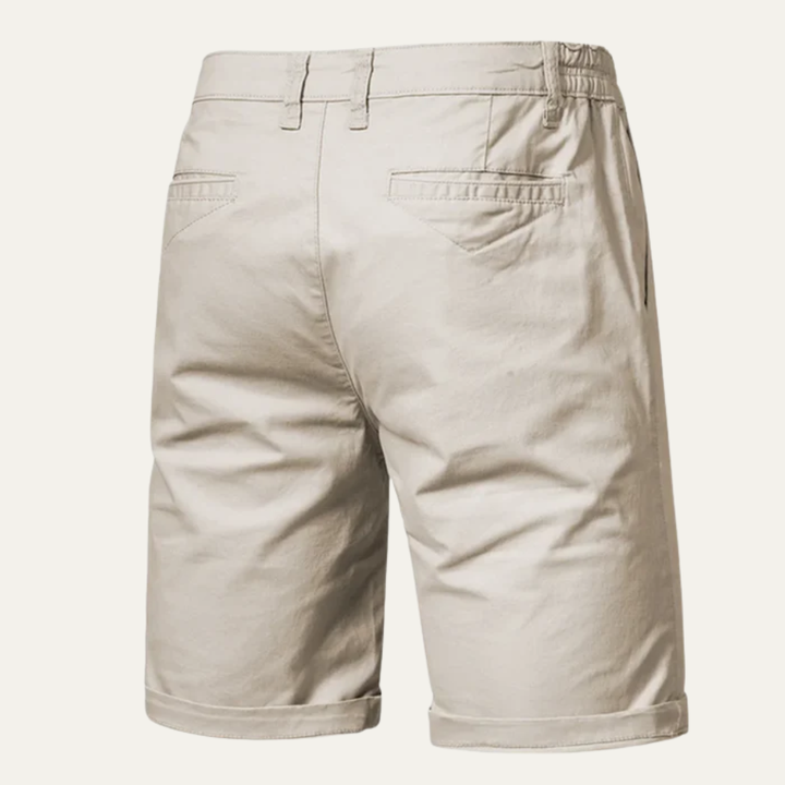 The Roseland Men’s Premium Cotton Flat Front Summer Shorts