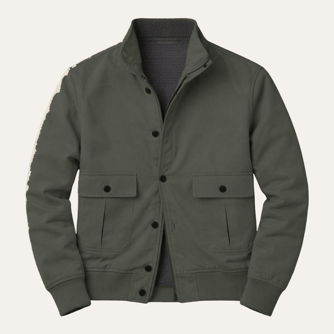 The Civitanova Men’s Ribbed Collar Multi Pocket Blazer