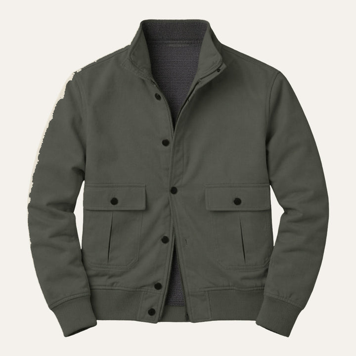 The Civitanova Men’s Ribbed Collar Multi Pocket Blazer