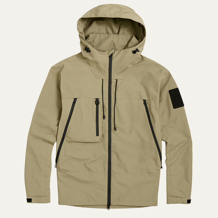 Men's Lightweight Waterproof Windbreaker Black Hooded