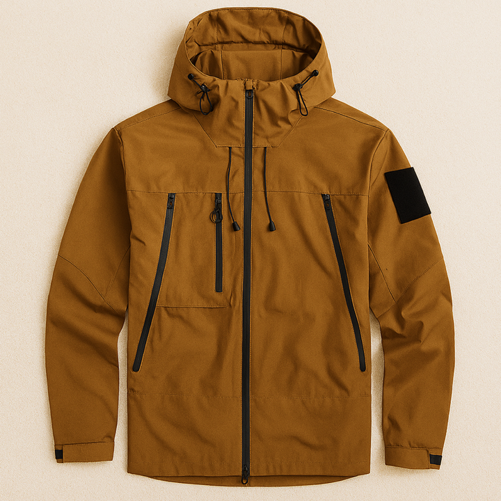 Men's Lightweight Waterproof Windbreaker Black Hooded