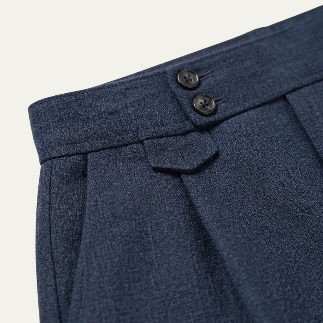 The Hobart Men’s Tailored High Waisted Pleated Dress Pants