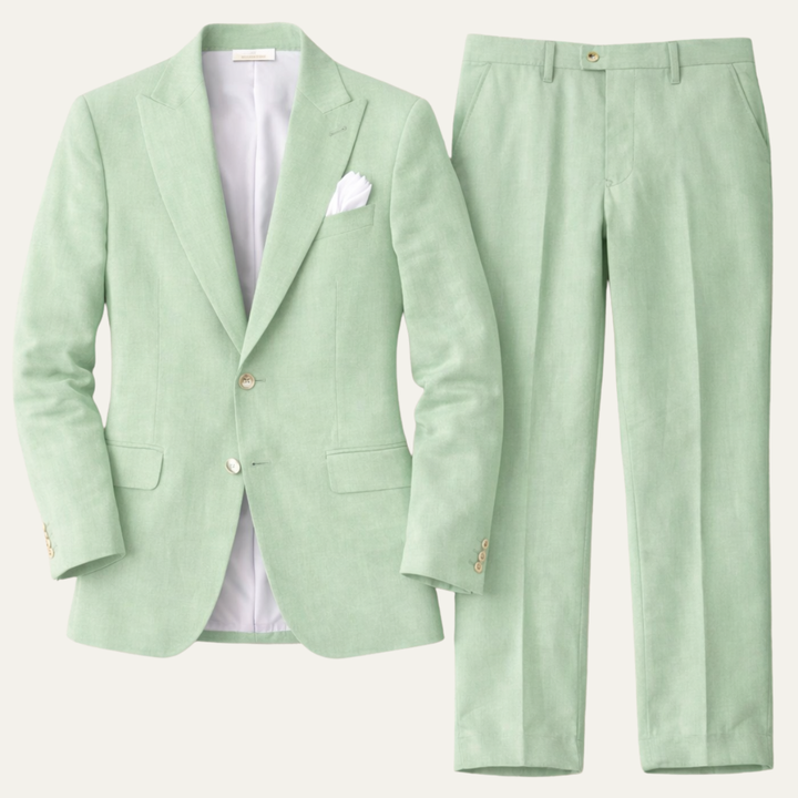 The Lausanne Men’s Casual Linen Suit Set – Blazer & Pants