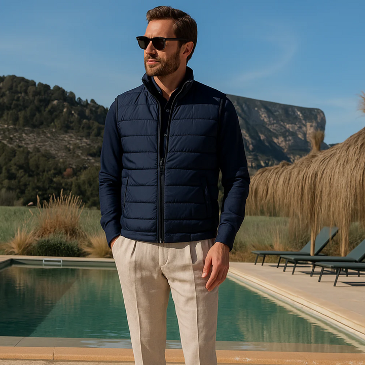 The Chiron Men’s Luxury Puffer Quilted Vest - 2026