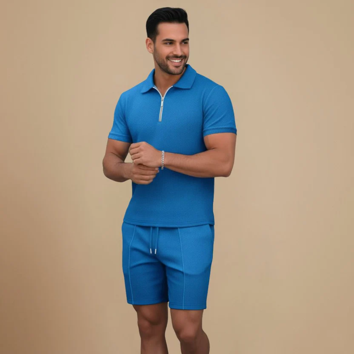 The Novi Men's Polo and Shorts Summer Set