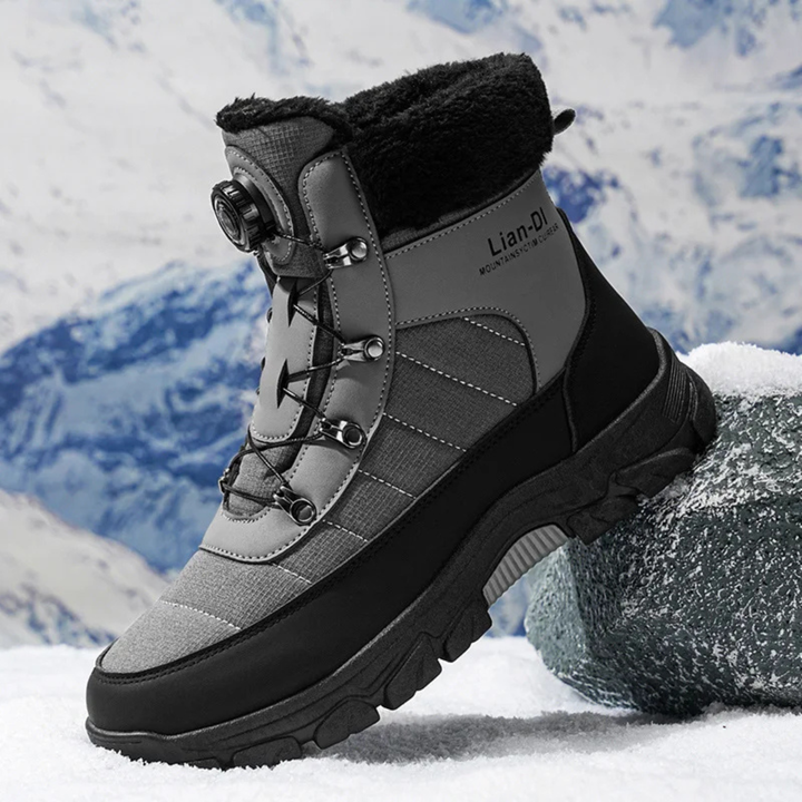 The Tarquinia Men’s Winter Warm Fur Lined High Top Anti Slip Snow Boots