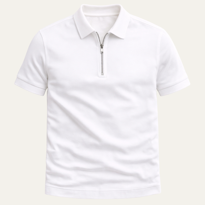 The Iseo Men's Short Sleeve Zip Polo