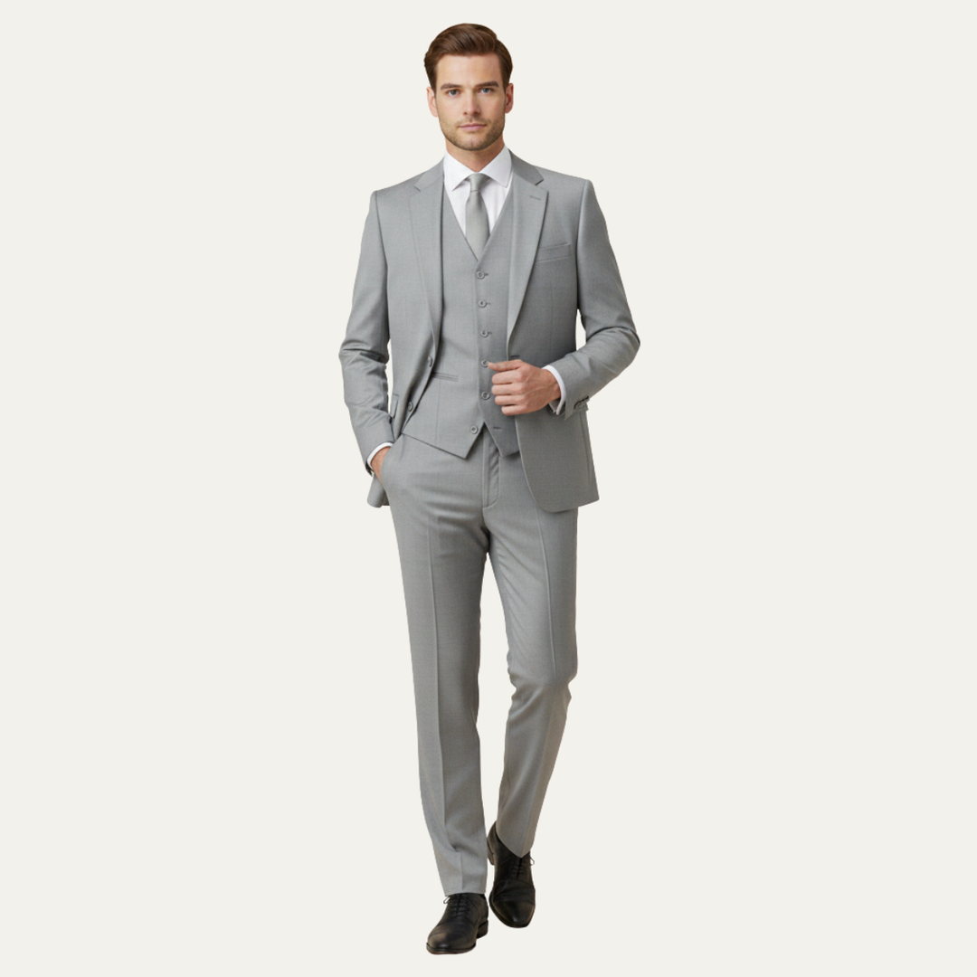The Grindelwald Men’s Classic Linen 3 Piece Suit – Jacket, Vest & Pants