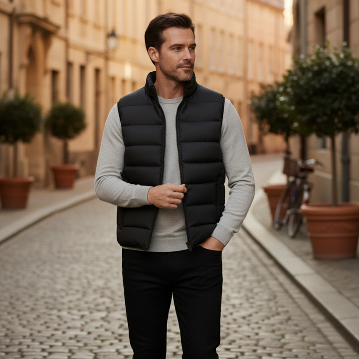 The Chiron Men’s Luxury Puffer Quilted Vest - 2026