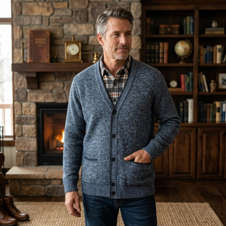 The Inverness Men's Classic Soft Knit Button Cardigan