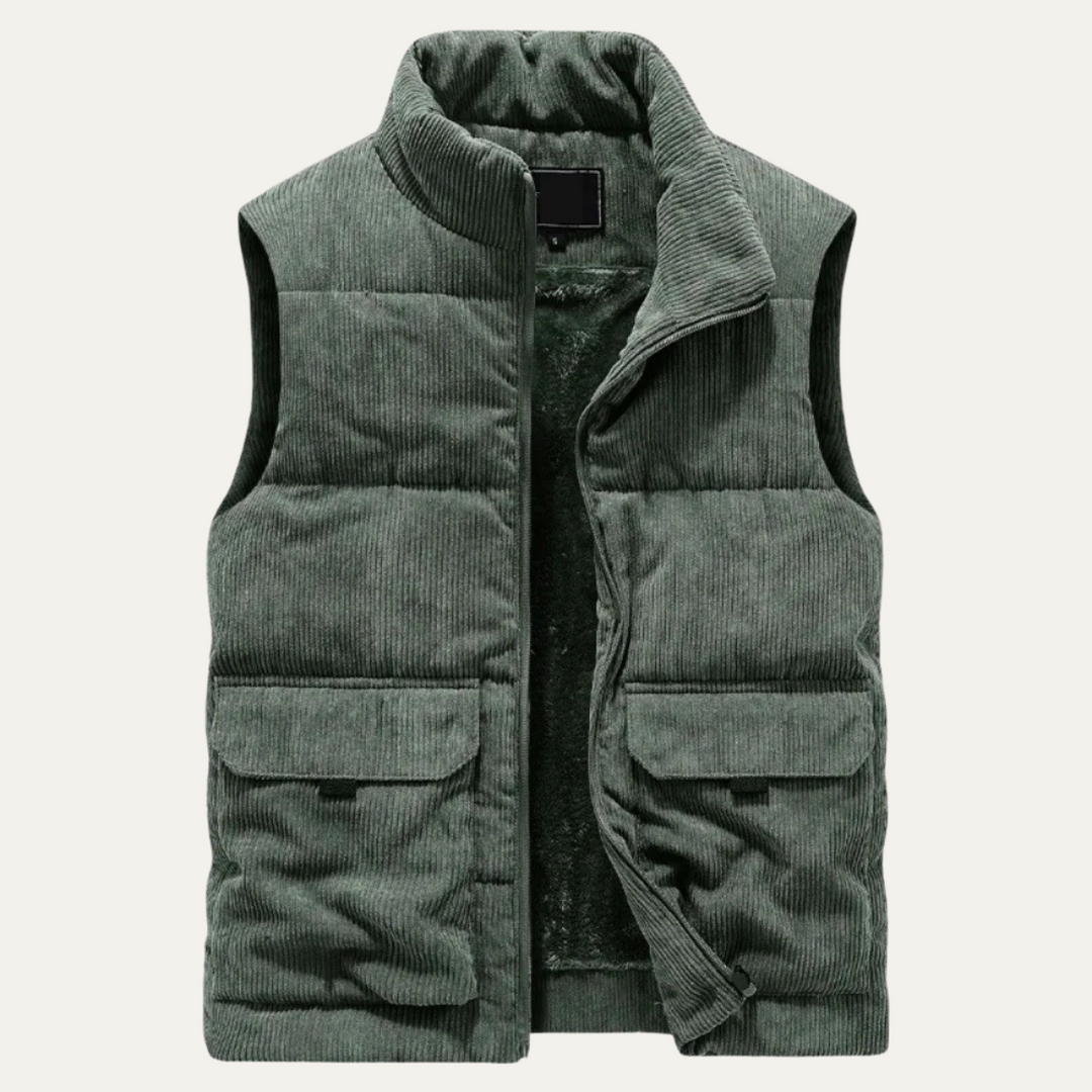 The Penzance Men's Corduroy Lighweight Quilted Vest