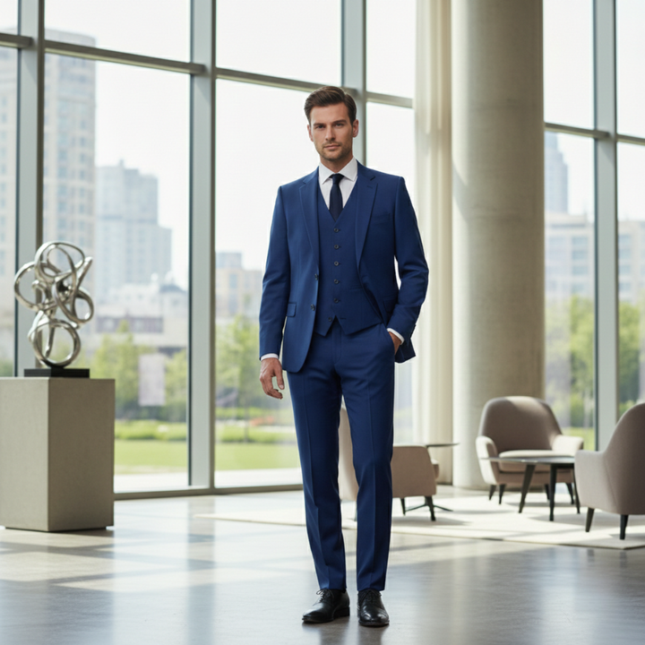 The Grindelwald Men’s Classic Linen 3 Piece Suit – Jacket, Vest & Pants